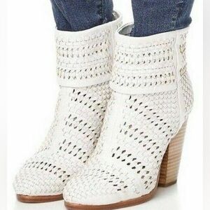 Rag & Bone Woven Leather Ankle Boots